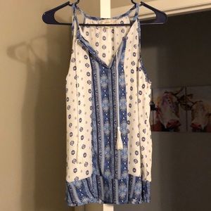 Blue and ivory tank